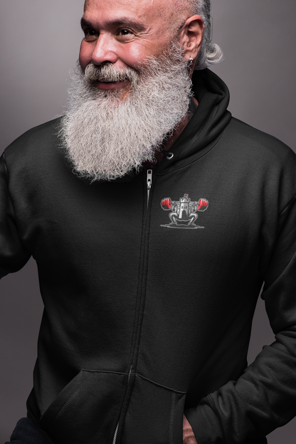 Castle Fuckyeah Powerlifting Club SFW Mini Logo Full Zip Hoodie